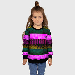 Свитшот детский Patterned stripes, цвет: 3D-черный — фото 2