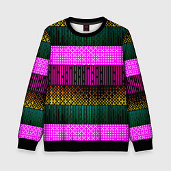 Свитшот детский Patterned stripes, цвет: 3D-черный