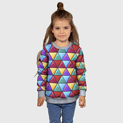 Свитшот детский Геометрический красочный паттерн, цвет: 3D-меланж — фото 2