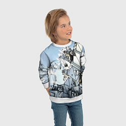 Свитшот детский Новый мир нейросети, цвет: 3D-белый — фото 2