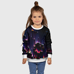 Свитшот детский Необо закат, цвет: 3D-белый — фото 2