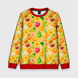 Свитшот детский Fruit abundance, цвет: 3D-красный