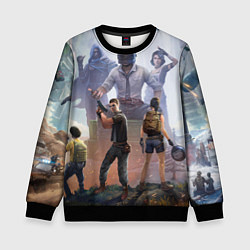 Свитшот детский PUBG банда, цвет: 3D-черный