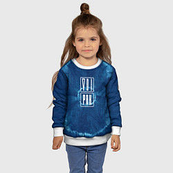 Свитшот детский Знак Рак на фоне тай-дай, цвет: 3D-белый — фото 2