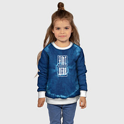 Свитшот детский Знак Дева на фоне тай-дай, цвет: 3D-белый — фото 2