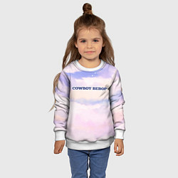 Свитшот детский Cowboy Bebop sky clouds, цвет: 3D-белый — фото 2