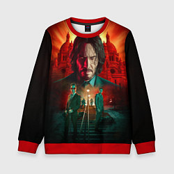Свитшот детский John Wick catholic church Paris, цвет: 3D-красный