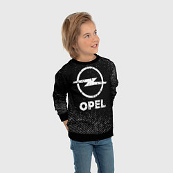 Свитшот детский Opel с потертостями на темном фоне, цвет: 3D-черный — фото 2