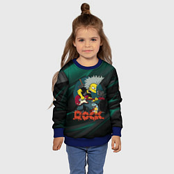 Свитшот детский Rock music Simpsons, цвет: 3D-синий — фото 2