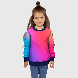Свитшот детский Цветной градиент, цвет: 3D-синий — фото 2