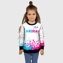 Свитшот детский Akira neon gradient style: символ сверху, цвет: 3D-черный — фото 2