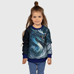 Свитшот детский Ледяной дракон, цвет: 3D-синий — фото 2