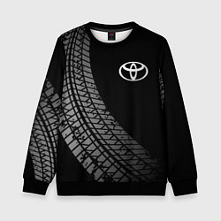 Свитшот детский Toyota tire tracks, цвет: 3D-черный