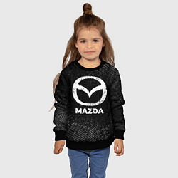 Свитшот детский Mazda с потертостями на темном фоне, цвет: 3D-черный — фото 2