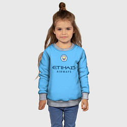 Свитшот детский Джек Грилиш Манчестер Сити форма 2223 домашняя, цвет: 3D-меланж — фото 2