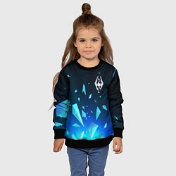 Свитшот детский Skyrim взрыв частиц, цвет: 3D-черный — фото 2