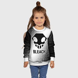 Свитшот детский Bleach glitch на светлом фоне, цвет: 3D-белый — фото 2