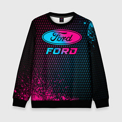 Свитшот детский Ford - neon gradient, цвет: 3D-черный