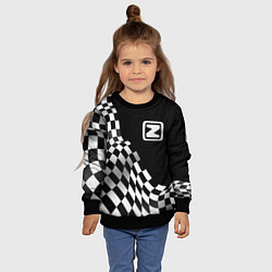 Свитшот детский Zotye racing flag, цвет: 3D-черный — фото 2