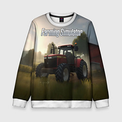 Свитшот детский Farming Simulator - Красный трактор, цвет: 3D-белый