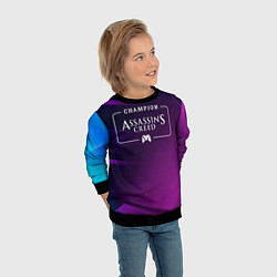 Свитшот детский Assassins Creed gaming champion: рамка с лого и дж, цвет: 3D-черный — фото 2