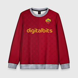 Свитшот детский AS Roma форма 2223 домашняя, цвет: 3D-меланж