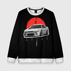 Свитшот детский Nissan Silvia S14 - Japan style, цвет: 3D-белый