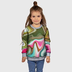 Свитшот детский Color waves, цвет: 3D-меланж — фото 2