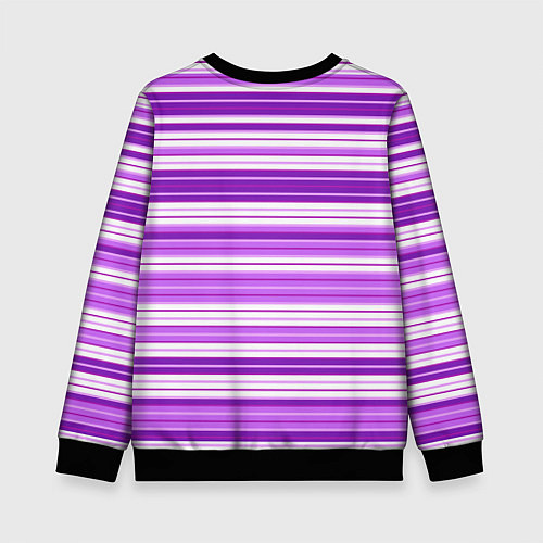 Детский свитшот Фиолетовые полосы / 3D-Черный – фото 2