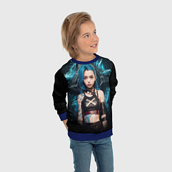 Свитшот детский Jinx arcane league of legends, цвет: 3D-синий — фото 2