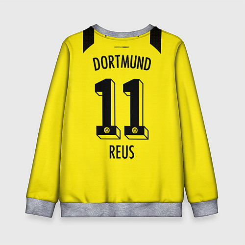 Детский свитшот Марко Ройс Боруссия Дортмунд форма 2223 домашняя / 3D-Меланж – фото 2