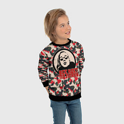 Свитшот детский Егор Летов - всё идёт по плану, цвет: 3D-черный — фото 2