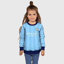 Свитшот детский Джек Грилиш Манчестер Сити форма 2324 домашняя, цвет: 3D-синий — фото 2