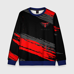 Свитшот детский Heroic black, цвет: 3D-синий