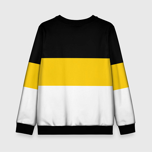 Детский свитшот Я Русский - имперский флаг / 3D-Черный – фото 2