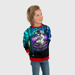 Свитшот детский Space DJ - neon starfall, цвет: 3D-красный — фото 2