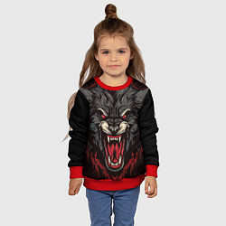 Свитшот детский Wolf fantasy, цвет: 3D-красный — фото 2