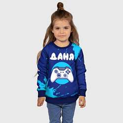 Свитшот детский Даня геймер, цвет: 3D-синий — фото 2