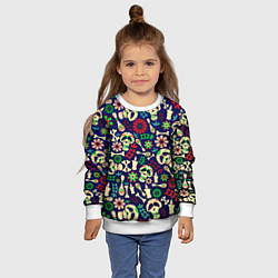 Свитшот детский Мексиканский карнавал - Carnaval Mexicano, цвет: 3D-белый — фото 2