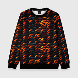 Детский свитшот Black orange texture