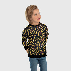 Свитшот детский Шахматы в космосе, цвет: 3D-черный — фото 2