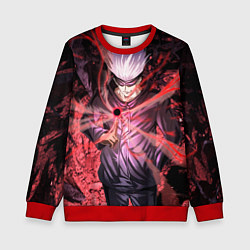 Свитшот детский Годжо Сатору red, цвет: 3D-красный