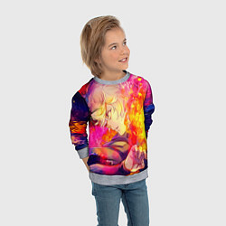 Свитшот детский Габимару Адский Рай, цвет: 3D-меланж — фото 2