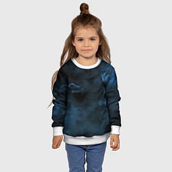 Свитшот детский Синий туман текстура от нейросети, цвет: 3D-белый — фото 2