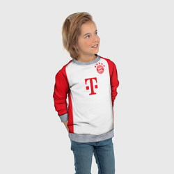 Свитшот детский Гнабри Бавария Мюнхен форма 2324 домашняя, цвет: 3D-меланж — фото 2