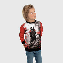 Свитшот детский Panda samurai, цвет: 3D-черный — фото 2