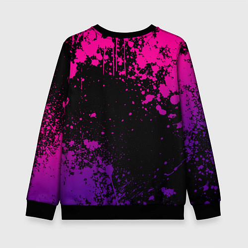 Детский свитшот Blackpink - neon / 3D-Черный – фото 2