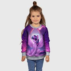 Свитшот детский Твайлайт Спаркл, цвет: 3D-меланж — фото 2