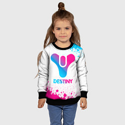 Свитшот детский Destiny neon gradient style, цвет: 3D-черный — фото 2