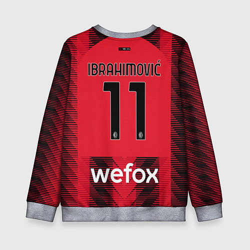 Детский свитшот Златан Ибрагимович Милан форма 2324 домашняя / 3D-Меланж – фото 2